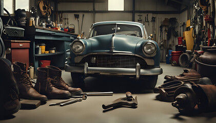 Fototapeta premium car in the garage