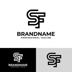 Modern Initials SF Logo, suitable for business with SF or FS initials