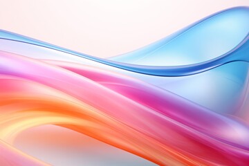 Spectrum Symphony: A Mesmerizing Close-Up glass abstract colorful lines of a Colorful Wave on a Blank Canvas