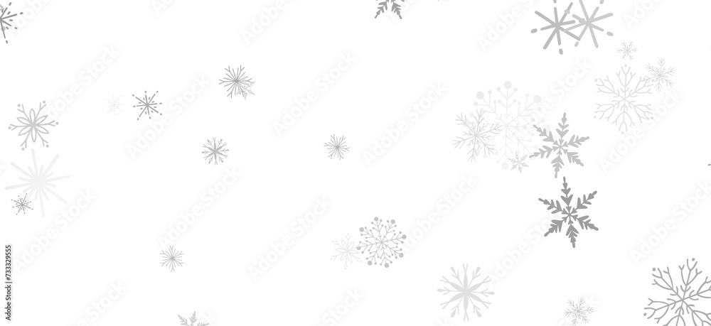 Wall mural snowflakes - winter christmas sky with falling snow