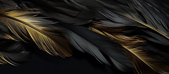 macro photo of golden brown chicken feathers.