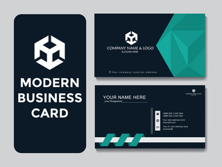 Vector Abstract Modern business Card Template 