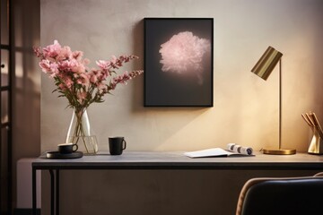 Modern workspace with elegant office accessories. Contemporary design with personal touches.