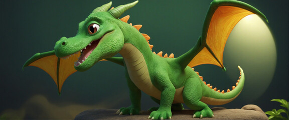 Obraz premium Little Cute Dragon