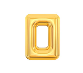 O Letter Gold 3D