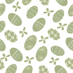 Happy Easter pattern. Modern minimal style. Created for  poster, greeting card, header for website.