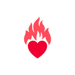 Love icon or Valentines day, holiday sign designed for celebration, vector symbol trendy modern style