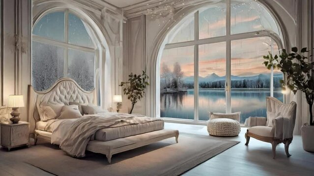 the cozy bedrooms and the beauty of the lake