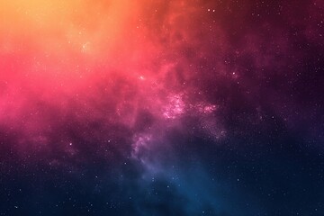Background celestial spectacle of stars and clouds in a colorful and otherworldly space.