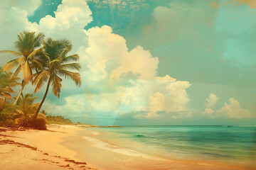 this is an image of a tropical beach with a beautiful