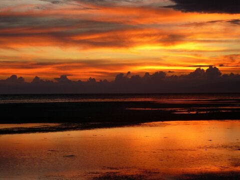 Romantic sunset on Siquijor island, Philippines