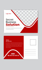 modern and clean business company post card design template.