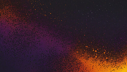 Fototapeta na wymiar Vibrant grainy color gradient yellow purple orange black background, blurred noise texture poster website header backdrop design