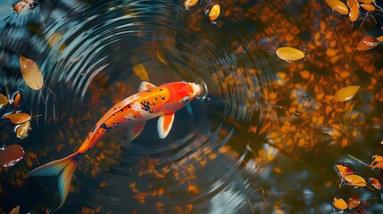 Obraz na płótnie Canvas fish swimming in a pond