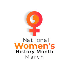 Women's History Month is observed every year in March, is an annual declared month. Greeting card, Banner poster, flyer and Banner, background design.
