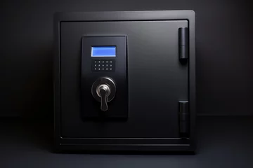 Foto op Canvas Safe with a digital keypad, perfect for storing valuables in a bedroom or home office. Generative AI © Nomad_Soul