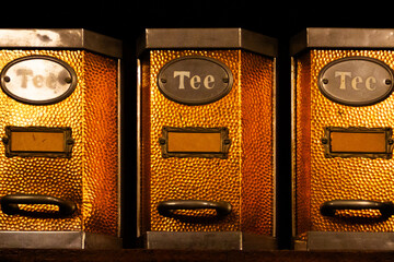 Antique Copper Tea Storage Boxes
