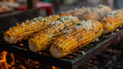 Details with the Mexican elote dish. AI generated