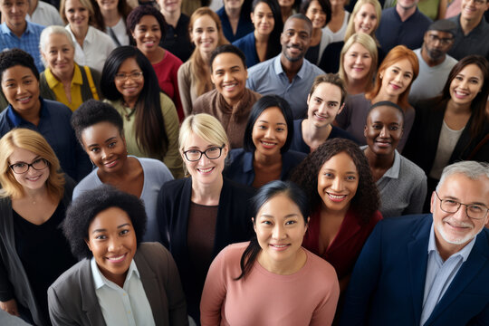 Group of multi ethic People standing together.