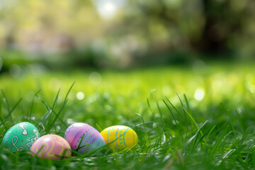 Easter Eggs on the grass