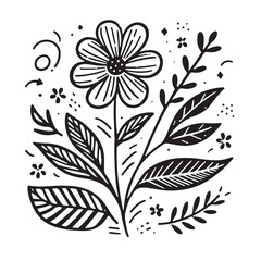 Free download flower line art illustrations