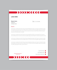 simple business letterhead design template with geometric shapes.