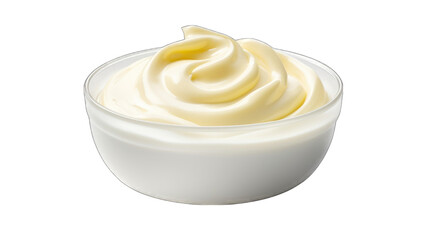 Mayonnaise swril in a bowl png