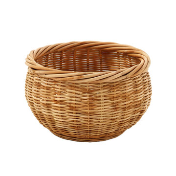 wicker basket  realistic on transparent background Remove png