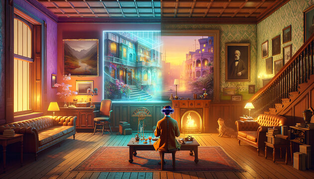 AR and VR Contrasting Realities in Nostalgic Setting