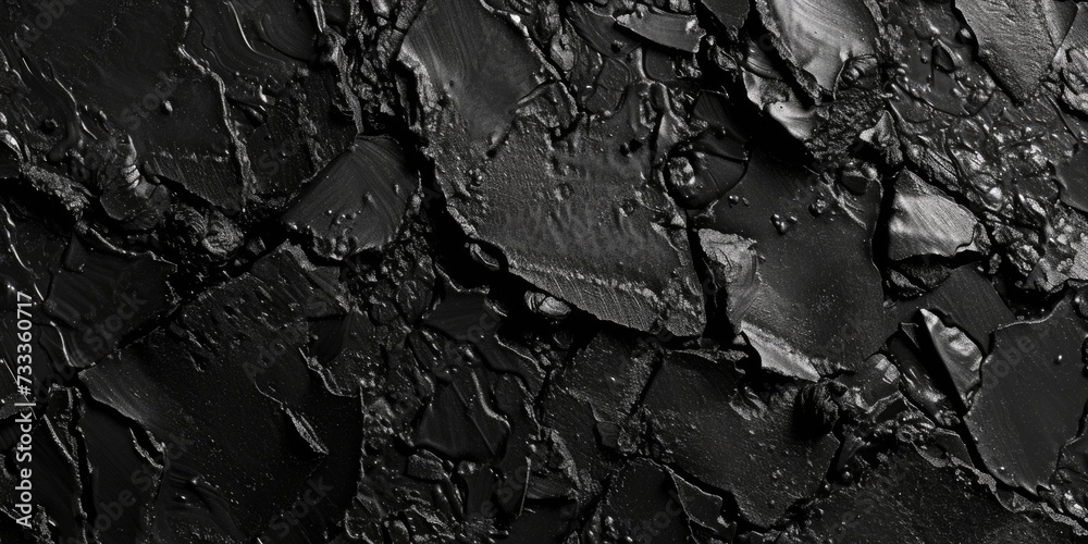 Poster a black and white photo capturing the texture and cracks on a wall. this image can be used to depict