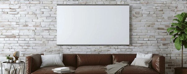Blank or white table mockup on grey wall in grey color.
