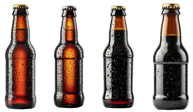 beer bottle isolated on transparent background ,beer bottle png ,generative ai