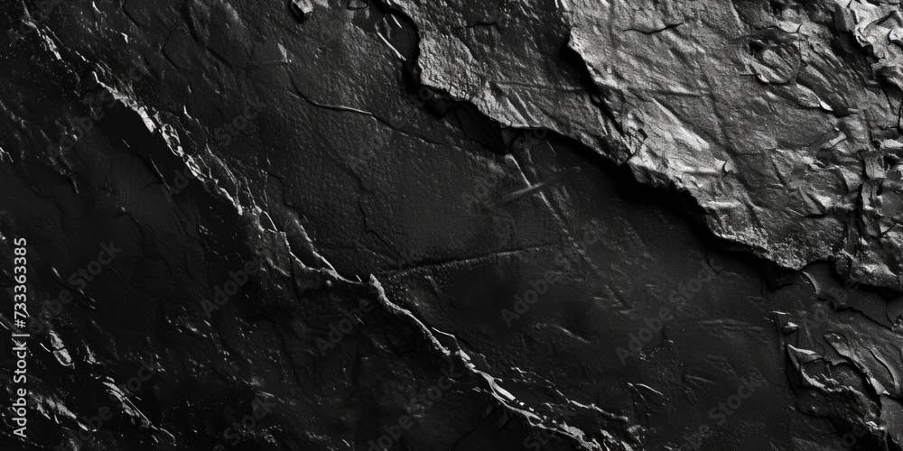 Poster a black and white photo capturing the rugged beauty of a rock face. perfect for adding a touch of na