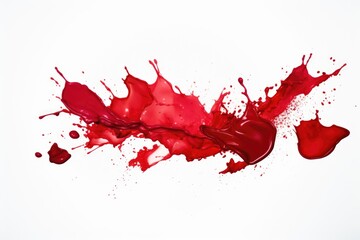A dynamic image capturing the moment when red liquid splashes onto a pristine white surface. This versatile image can be used to depict concepts such as creativity, energy, excitement, or even a mess.