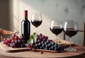 Obraz premium Wine and Grapes: A Taste of Elegance
