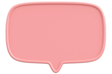 Speech Bubble. Text Box. 3D Illustration.
