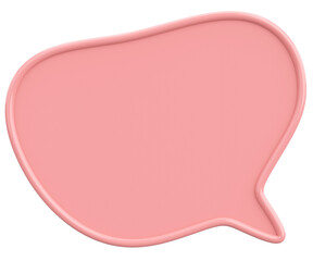 Speech Bubble. Text Box. 3D Illustration.