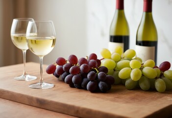 Fototapeta premium Wine and Grapes: A Taste of Elegance