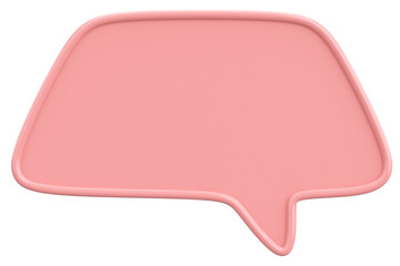 Speech Bubble. Text Box. 3D Illustration.