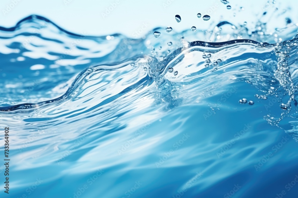 Poster A close-up view of a wave in the ocean. Perfect for adding a touch of nature to your designs