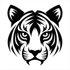 Angry tiger Roaring vector art, generative ai, isolated in white background, vector illustration.
