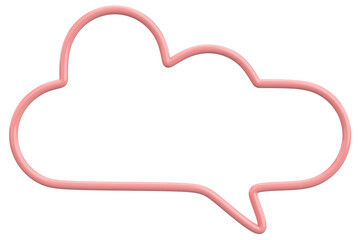 Speech Bubble. Text Box. 3D Illustration.