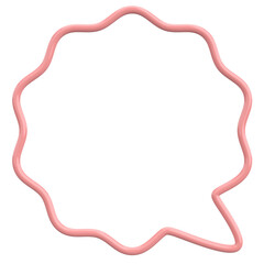 Speech Bubble. Text Box. 3D Illustration.