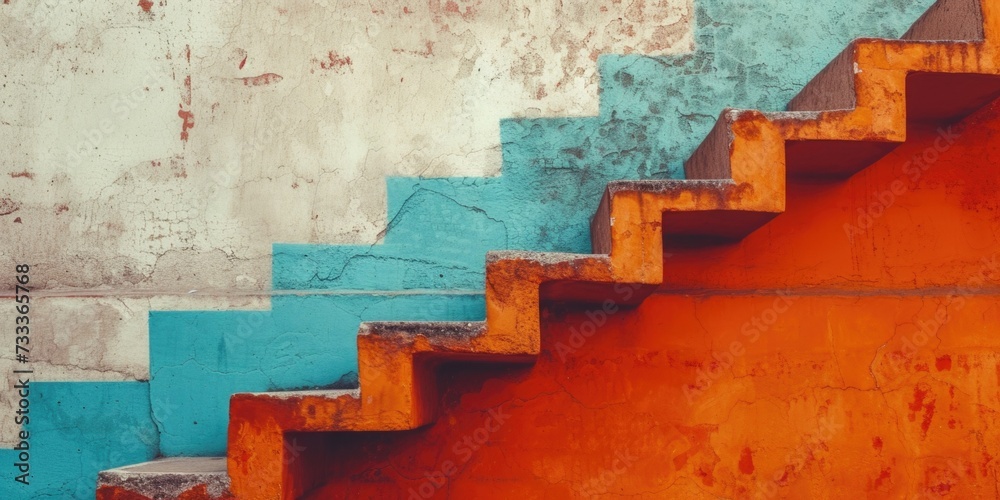 Aufkleber a detailed view of a set of stairs. suitable for architectural and interior design concepts