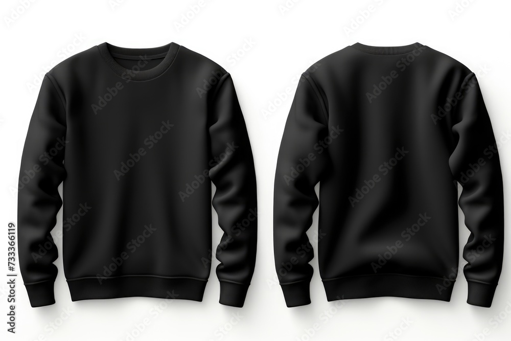 Aufkleber a black sweatshirt placed on a white background. this versatile image can be used for various design