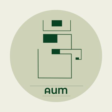Hindu Symbol OM. AUM Logo.