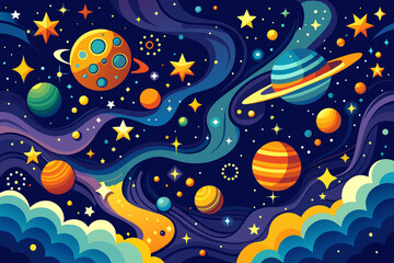 A breathtaking celestial scene, envisioning the cosmos filled with countless stars, Generative AI.

