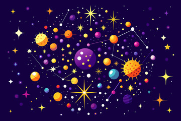 A breathtaking celestial scene, envisioning the cosmos filled with countless stars, Generative AI.


