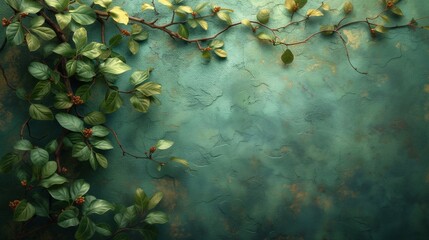 Obrazy na Plexi  Tło z narożną ramką z liści