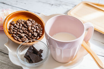 板チョコで作るカフェモカ